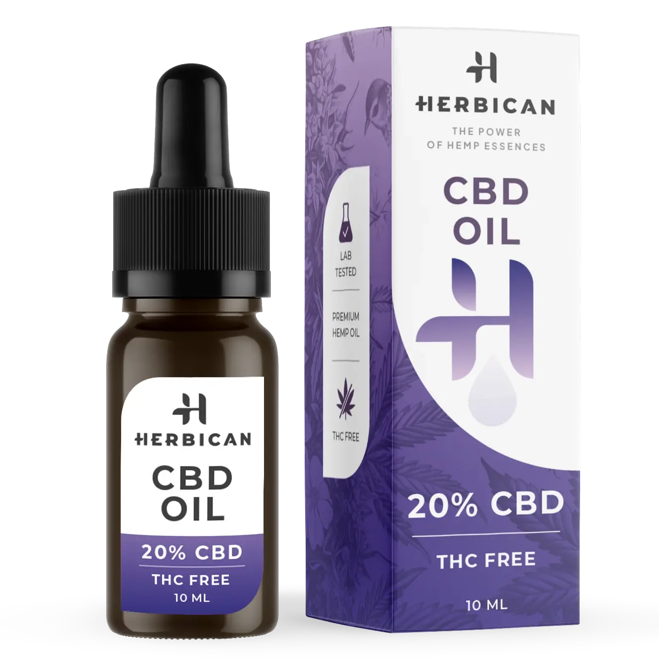 Herbican CBD olej bez THC, 20%, 10 ml