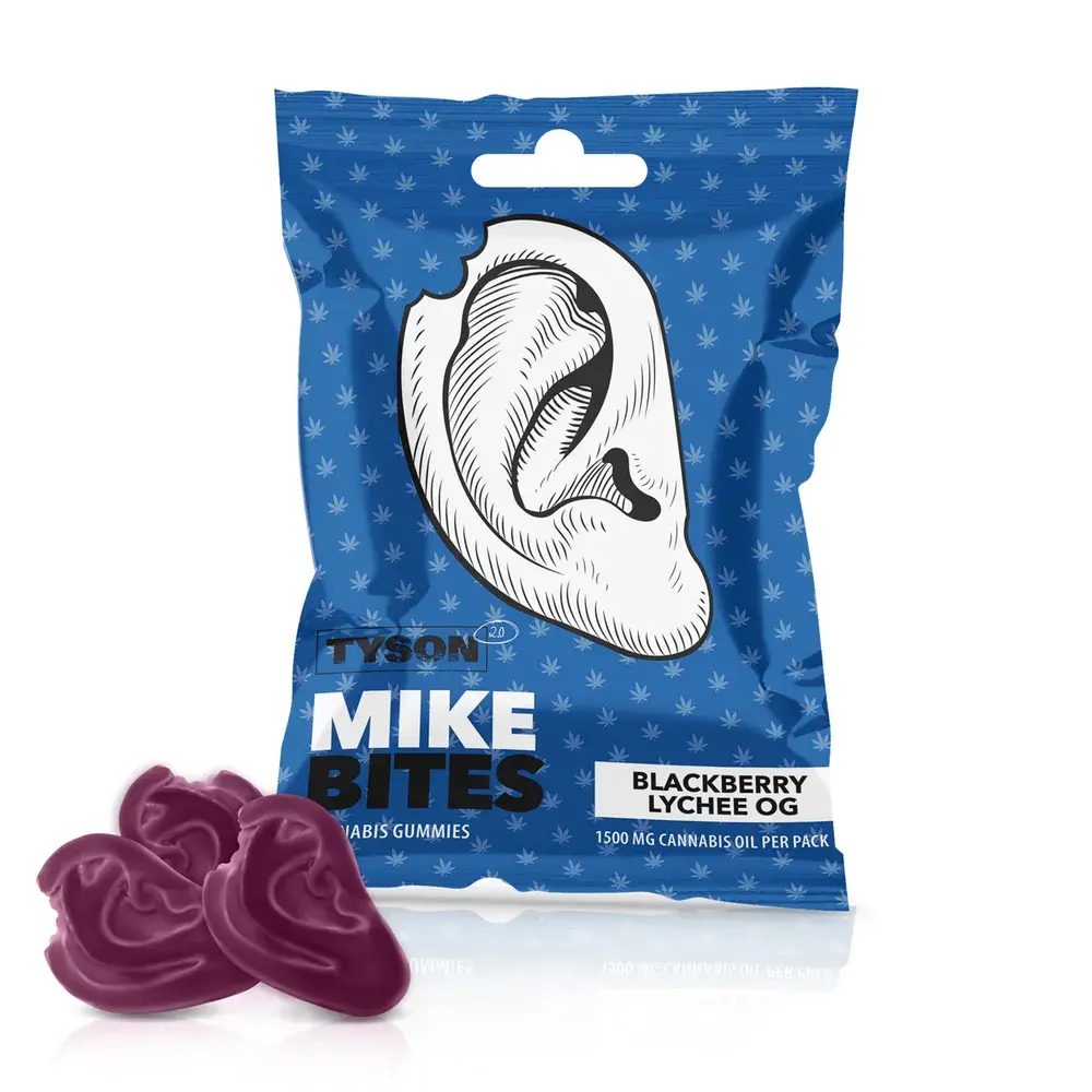 Tyson 2.0 Mike's Bites Ostružina liči OG konopné gummies, 50 g