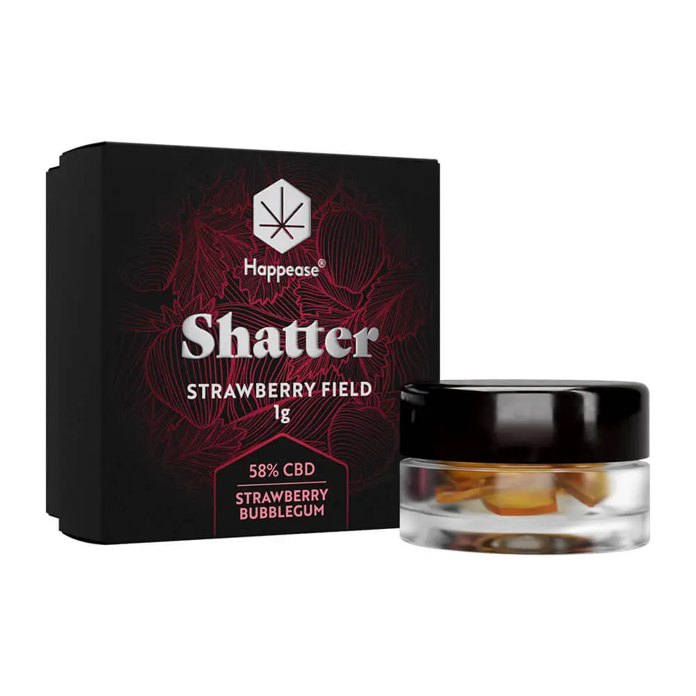 Happease - Extrakt Strawberry Field Shatter 58% CBD, 1 g