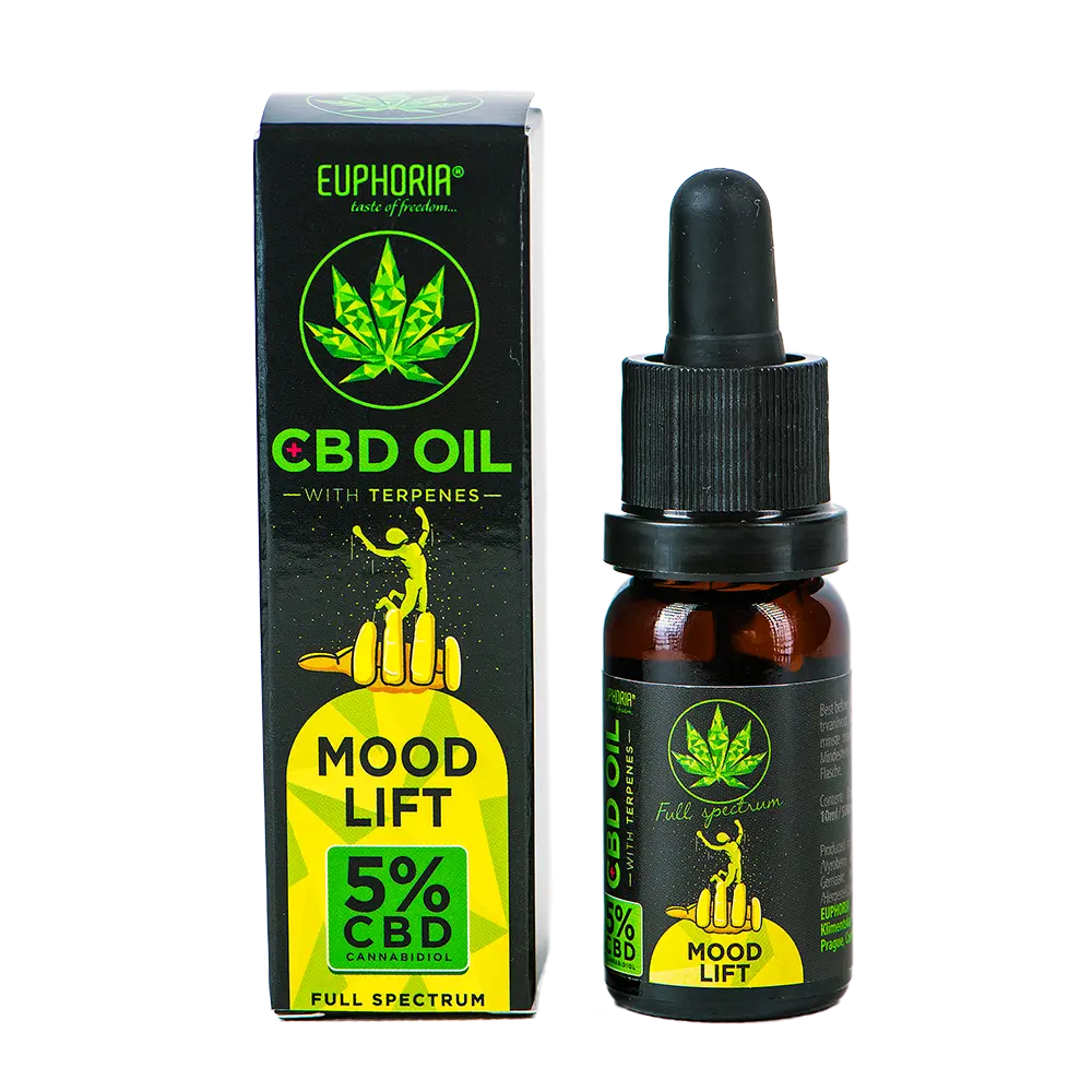 Euphoria CBD Olej 5% s terpeny 10 ml, 500 mg - Mood Lift