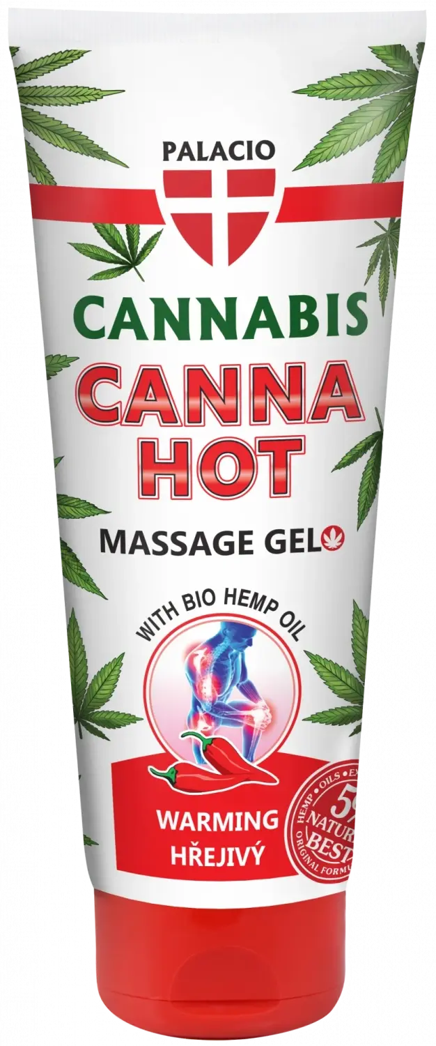 Palacio Konopný masážní gel CANNAHOT (hřejivý) tuba, 200 ml
