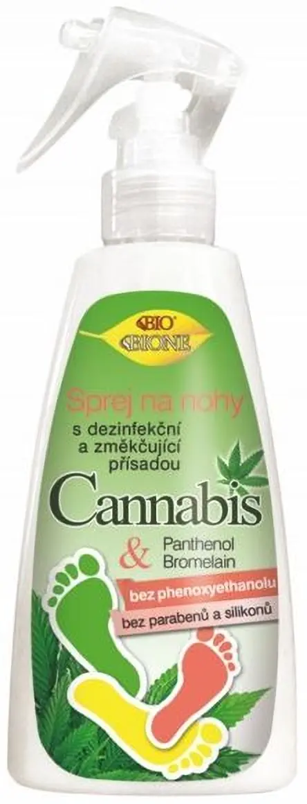 Bione Sprej na nohy CANNABIS s chlorhexidinem a bromelainem, 260 ml