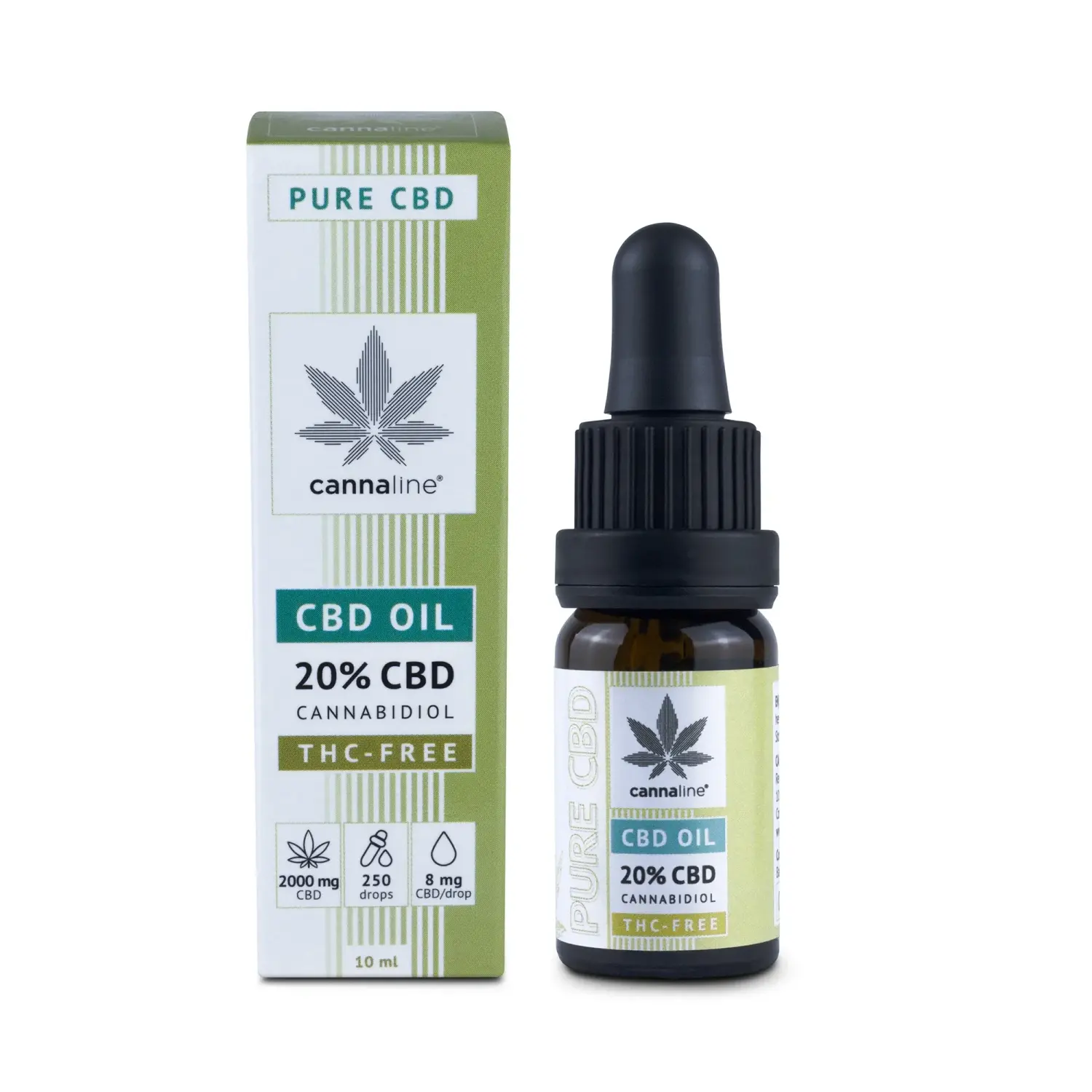 CANNALINE CBD Konopný olej BEZ THC 20%, 2000 mg, 10 ml