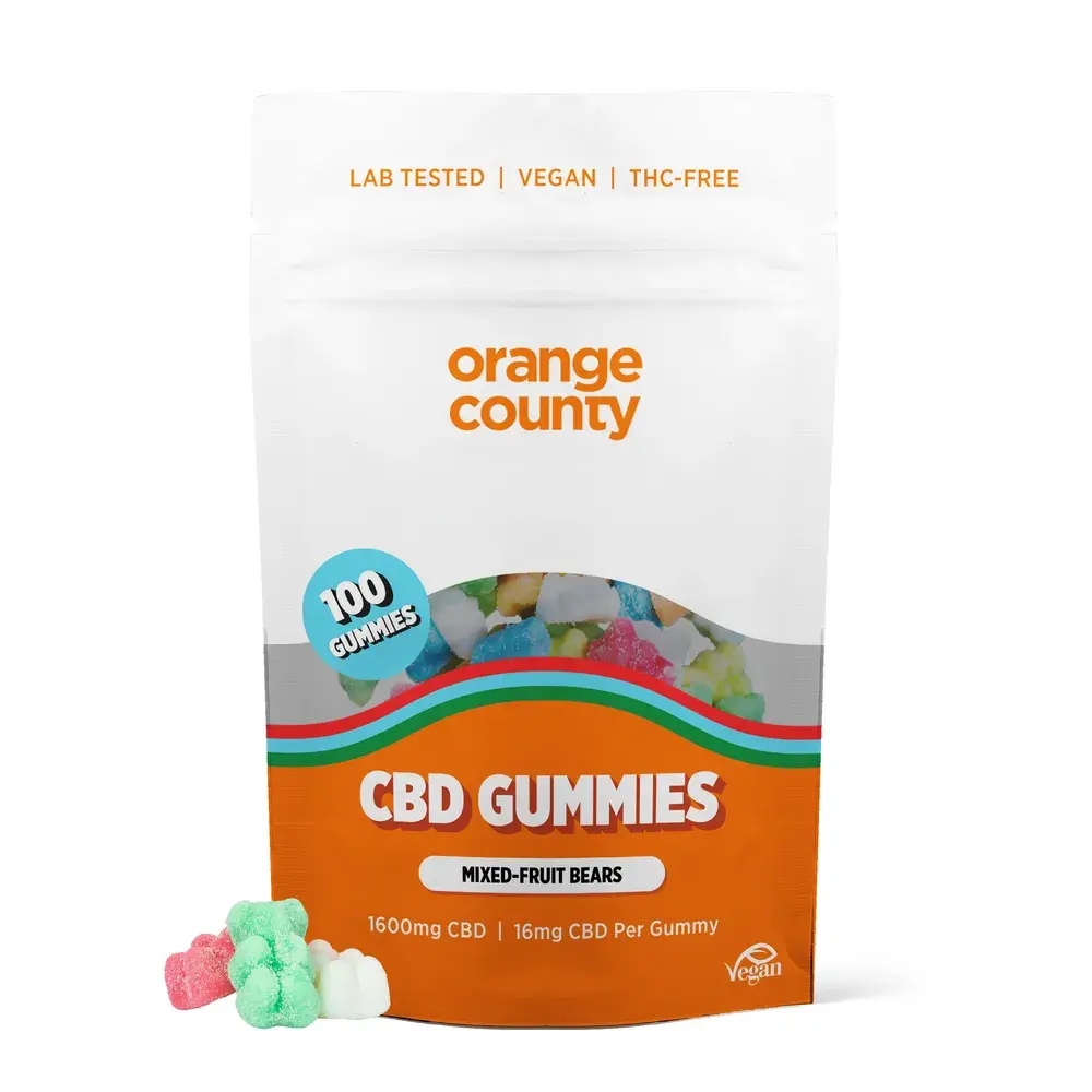 Orange County CBD Gummies Bears, 100 ks, 1600 mg CBD, 500 g