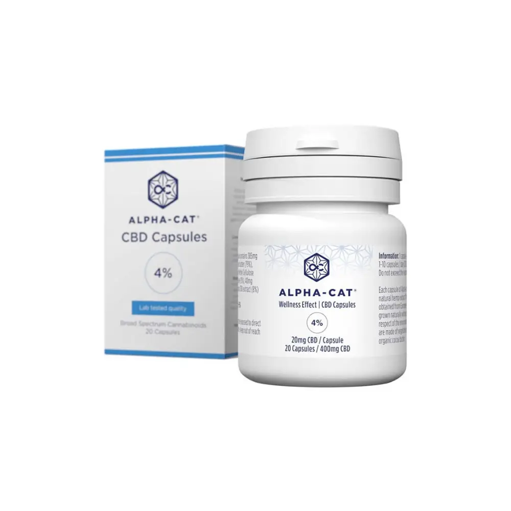 Alpha-CAT Konopné CBD kapsle 20x20 mg, 400 mg