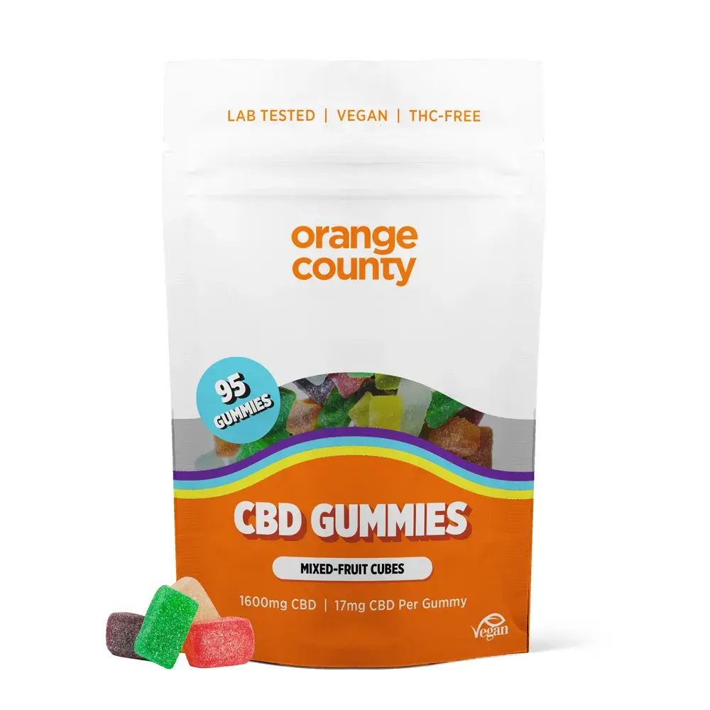 Orange County CBD Gummies Cubes, 95 ks, 1600 mg CBD, 500 g