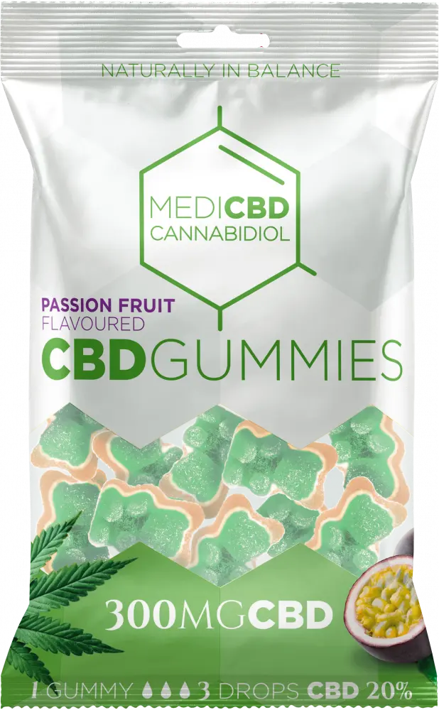 MediCBD Maracuja CBD Gumové Medvídky (300 mg), 100 g