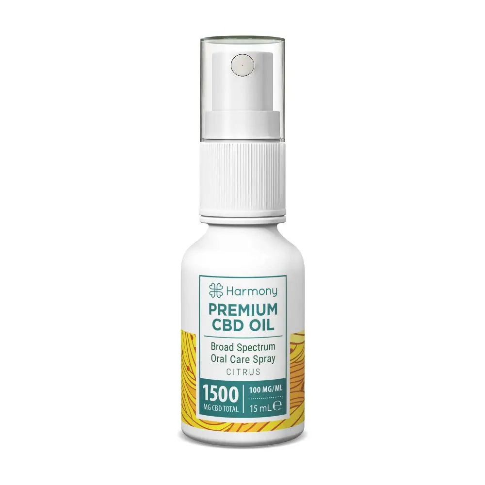 Harmony CBD olej ve spreji 1500 mg, 15 ml, Citrus