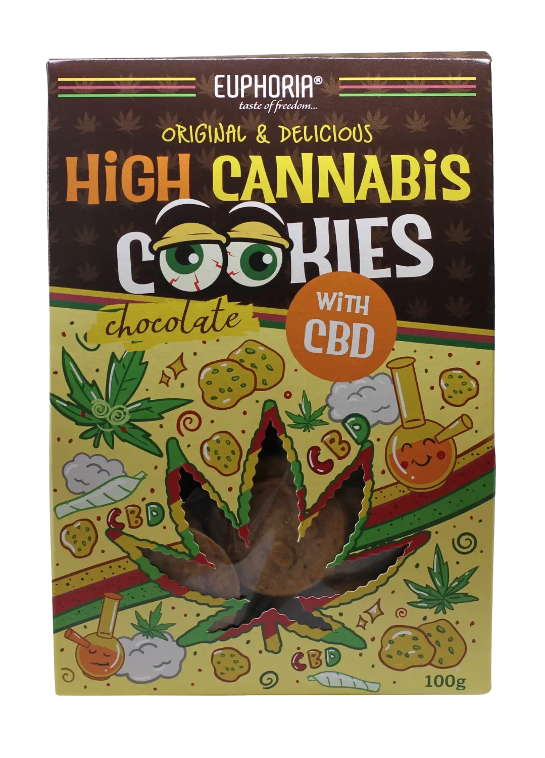 Euphoria cereální čokoládové sušenky s CBD 100 g