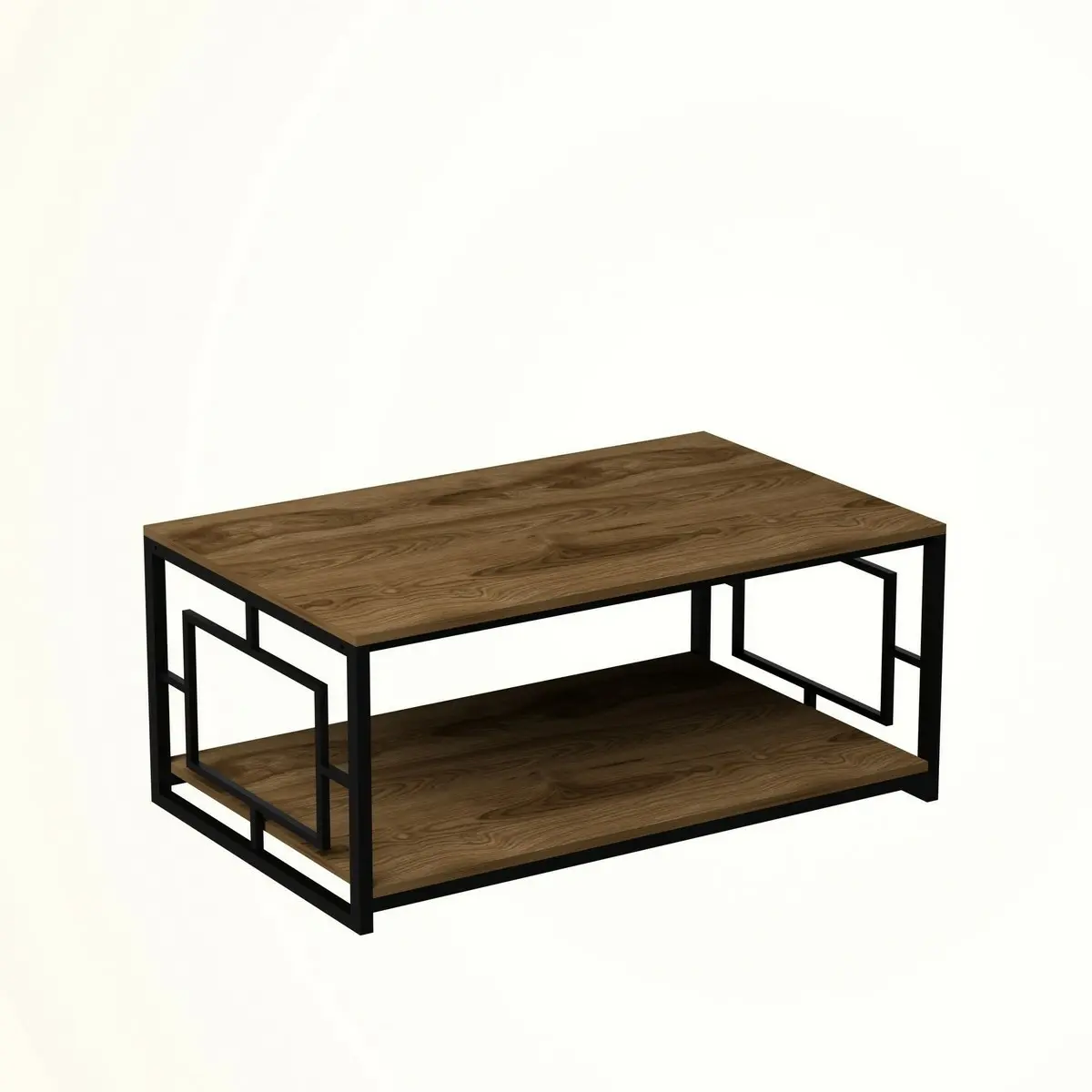 Hanah Home Konferenční stolek Kelvin 120 cm ořech/černý