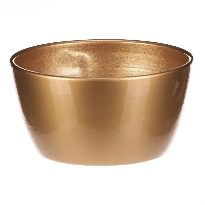Keramický obal na květiny Terakota, pr. 15 cm, zlatá