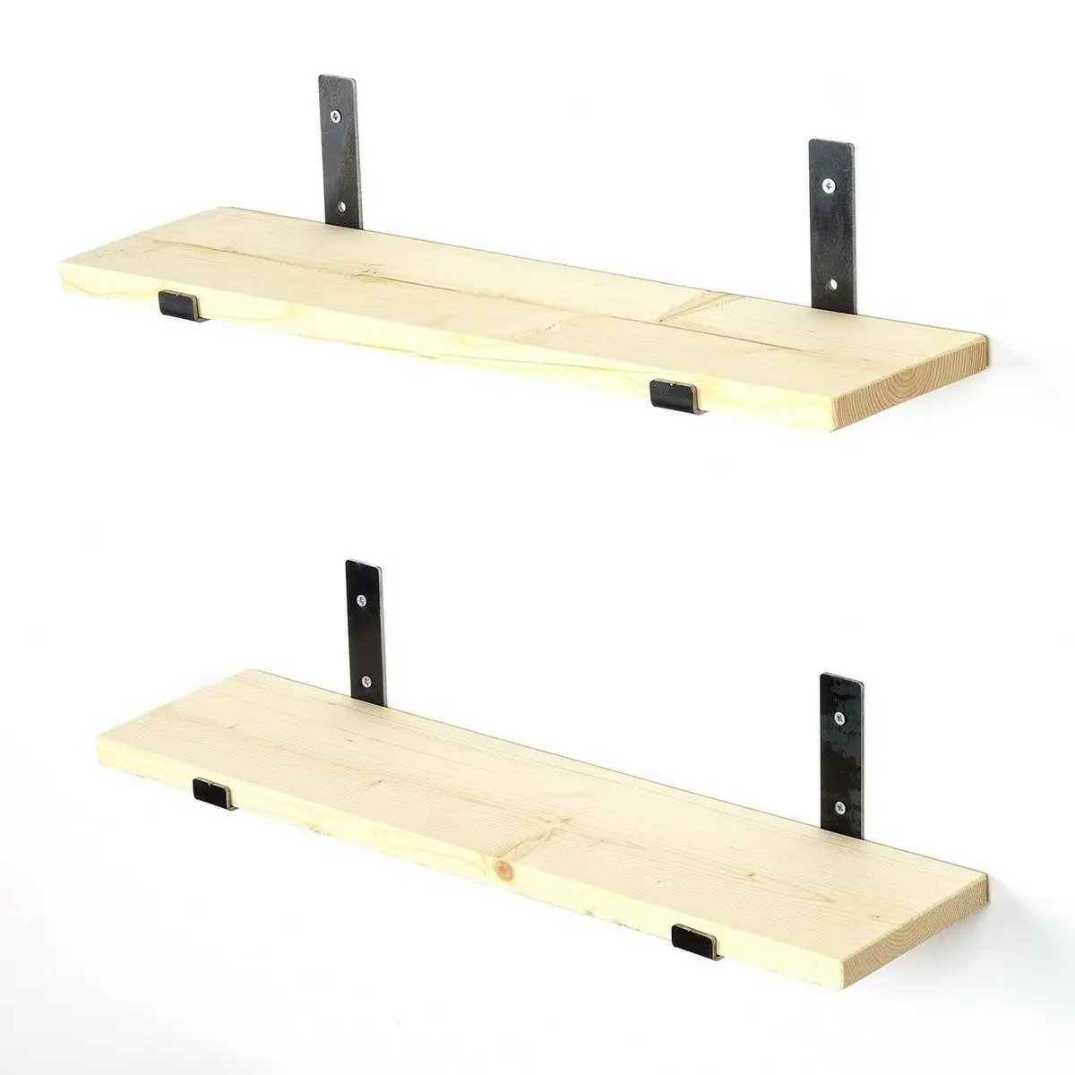 Polička Lam008 Black and Oak