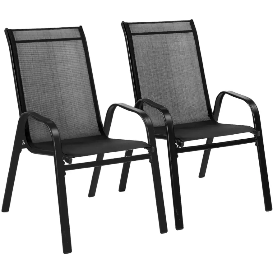 Set židlí Stela, 55 x 70 x 92 cm, 2 ks, černá