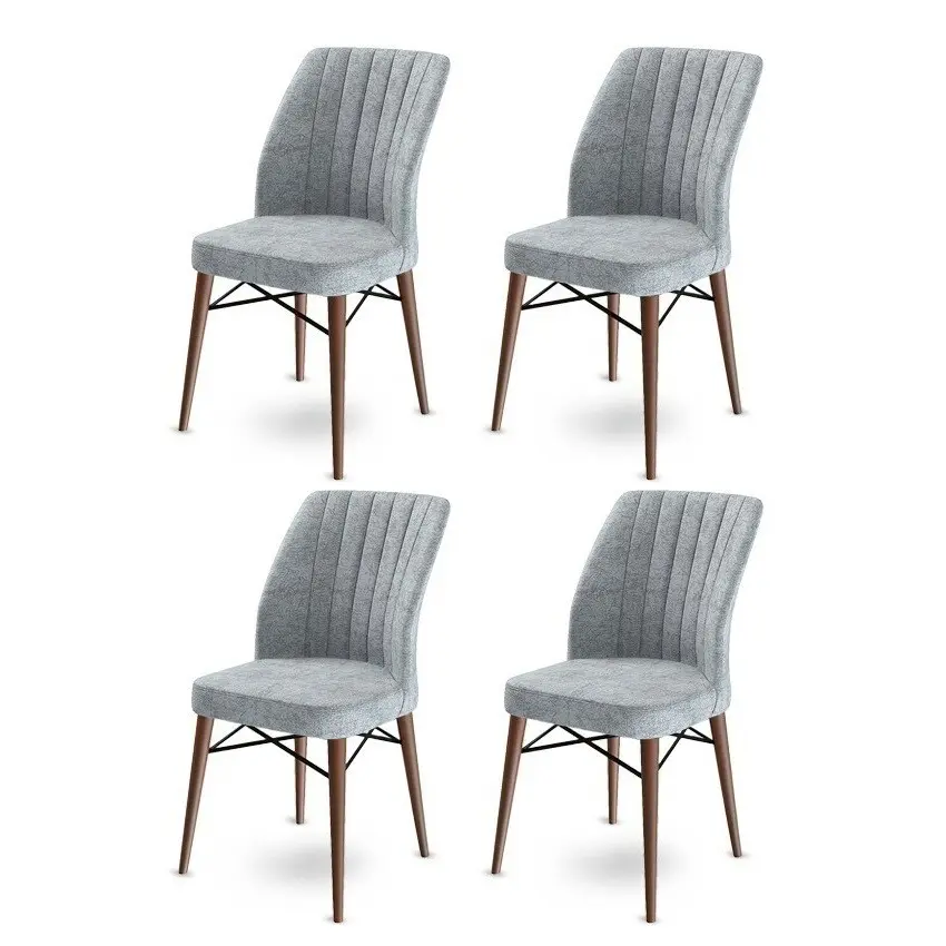 Sada jídelních židlí Flex Grey and Brown, 4 ks
