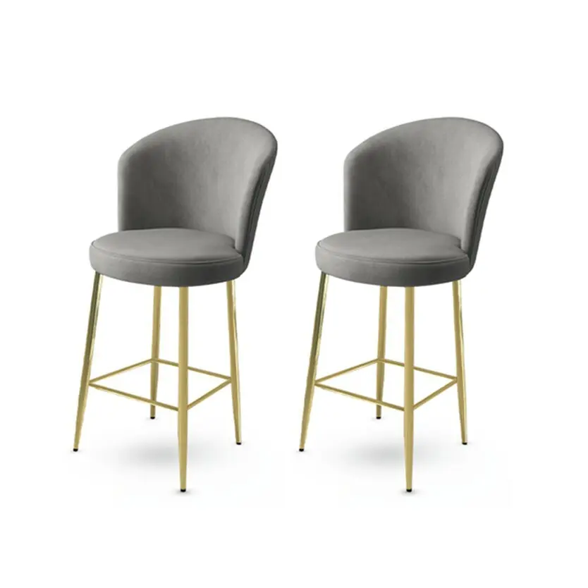 Sada barových židlí Fora Grey and Gold, 2 ks, 2 ks