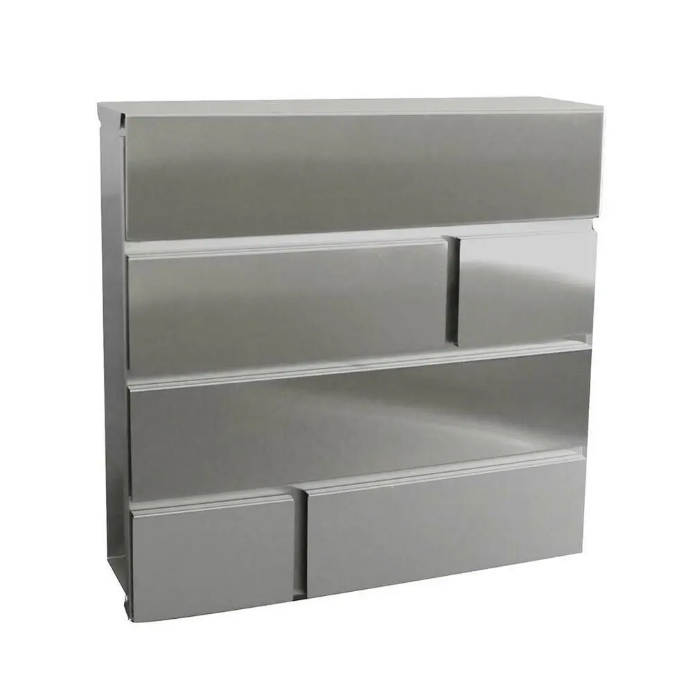 Poštovní schránka BRICKS 370 x 370 x 105 mm, nerez
