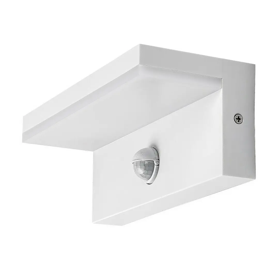 Rabalux 77116 venkovní nástěnné LED svítidlo Zaragoza, se senzorem, 9W, IP54, bílá
