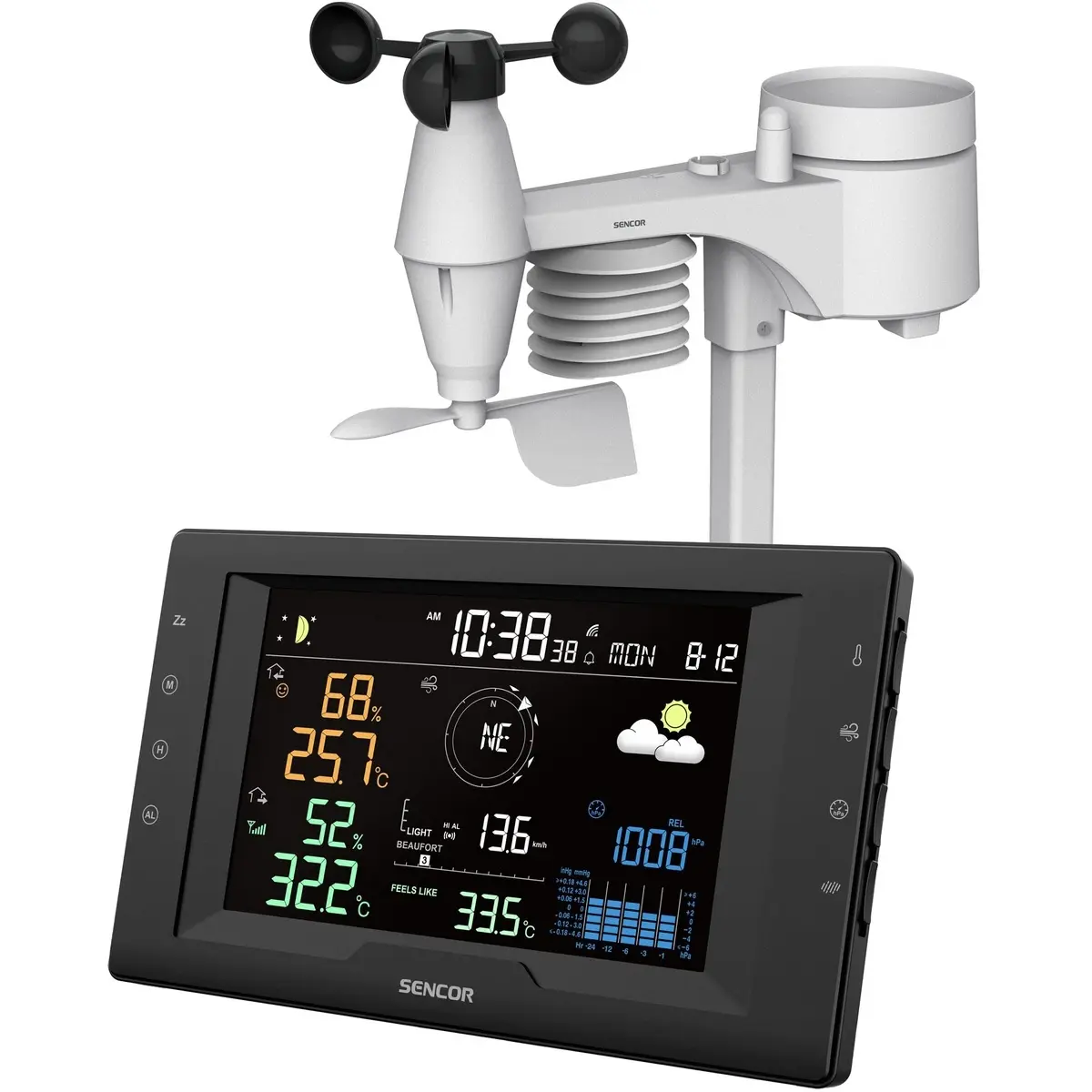 Sencor SWS 9400 Profesionální meteorologická stanice s bezdrátovým snímačem 5v1