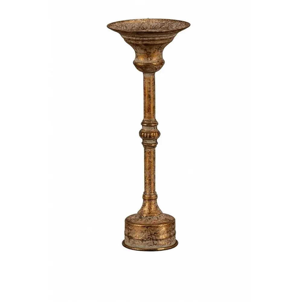 Kovový svícen na podstavci Nox 27 cm, zlatá, 27 cm