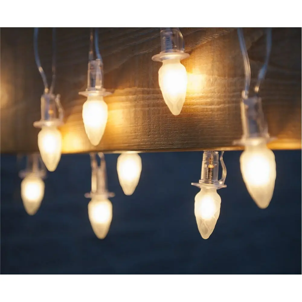 Světelný řetěz Šiška, 20 LED žárovek Filament, čirý kabel, základní