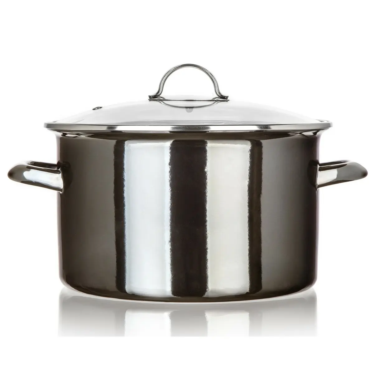Banquet Hrnec smaltovaný METALLIC Black 26 cm, 6 l, s poklicí, 26 cm