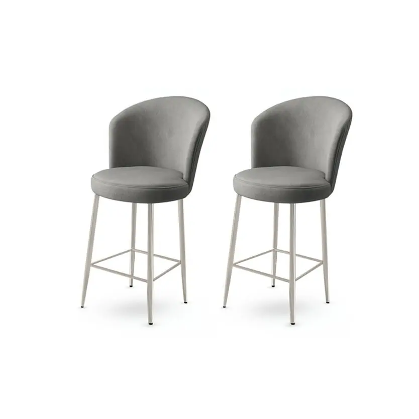 Sada barových židlí Alte Grey and Chrome, 2 ks, 2 ks