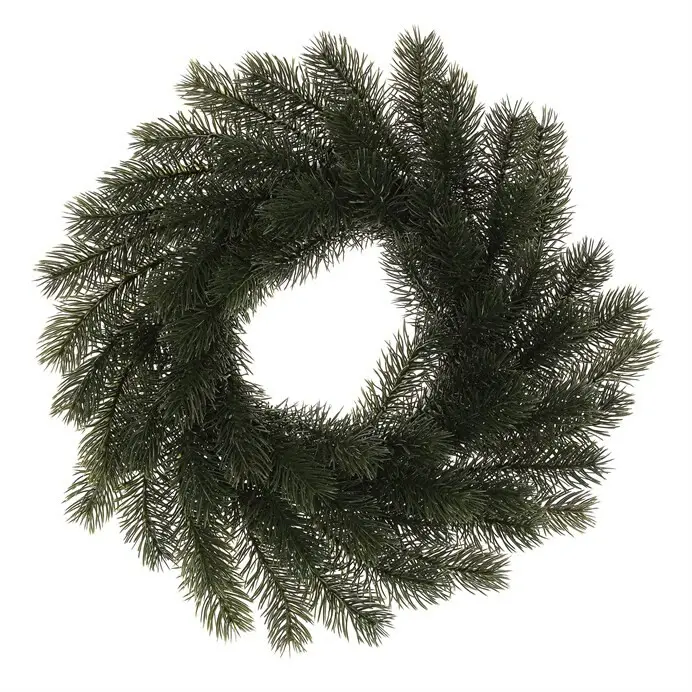 Umělý smrkový věnec, pr. 30 cm, tm. zelená