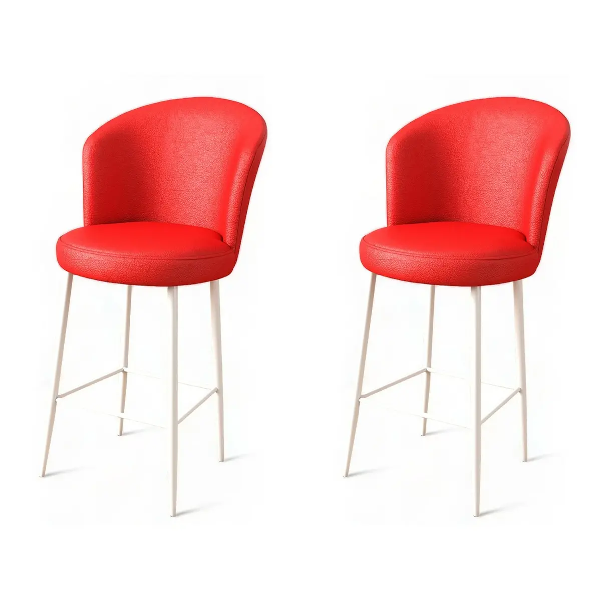 Sada barových židlí Uras Red and White, 2 ks, 2 ks