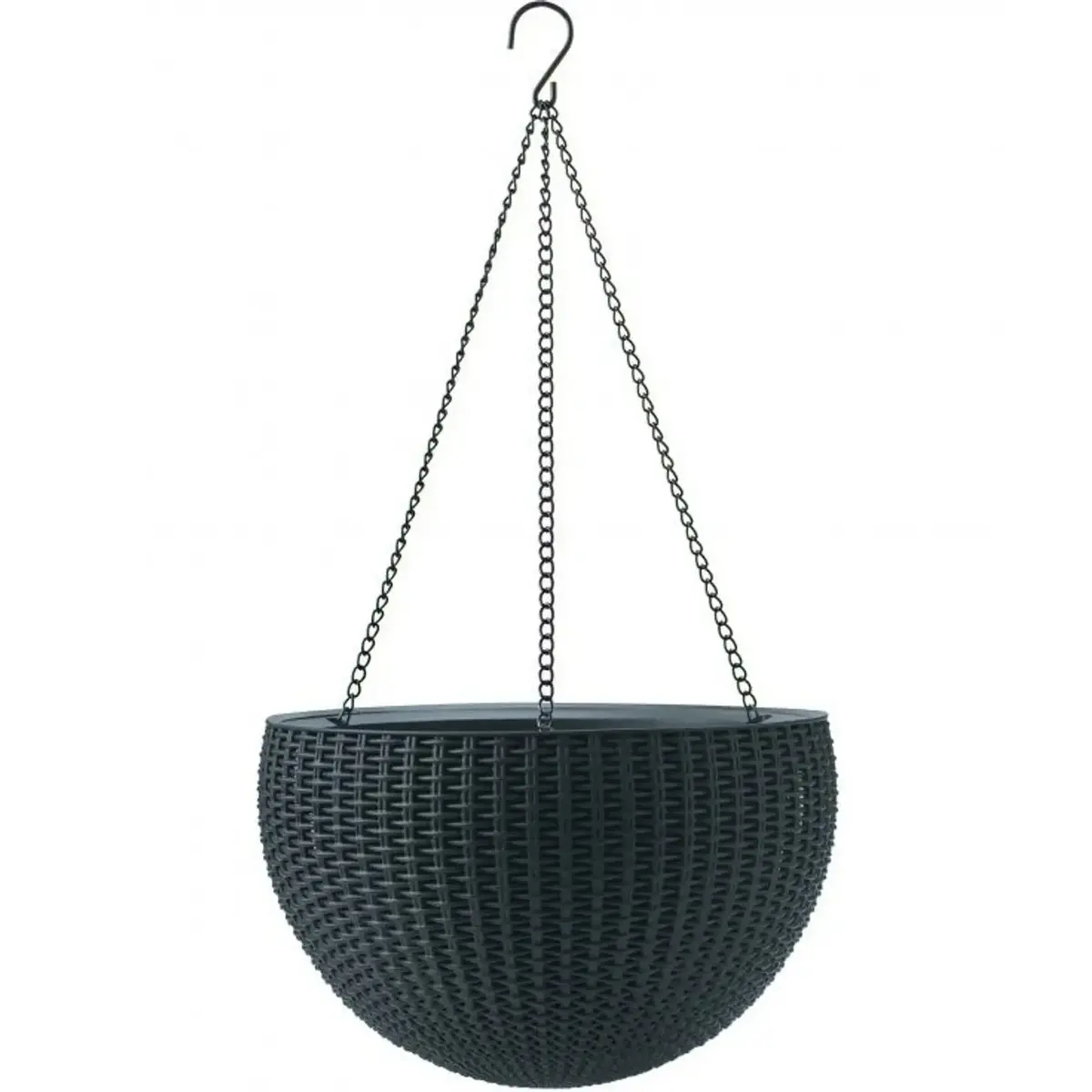 Keter Závěsný květináč Sphere antracit, pr. 35 cm