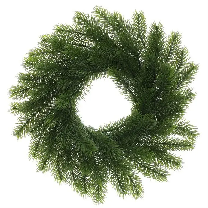 Umělý smrkový věnec, pr. 30 cm, zelená