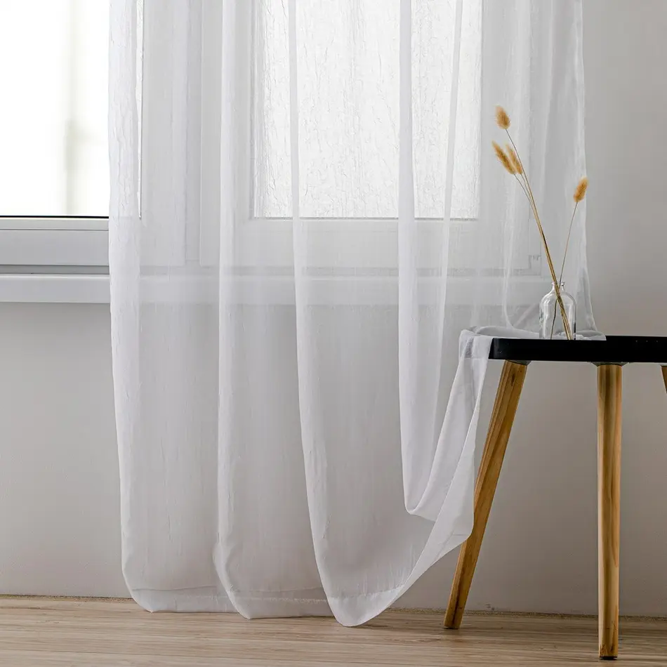 Homede Záclona Kresz Eyelets silver, bílá, 280 x 290 cm