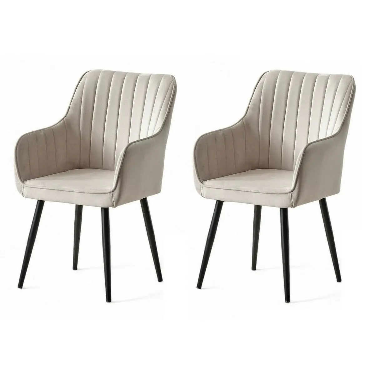 Sada židlí (2 kusy) Nova - Cream, Black