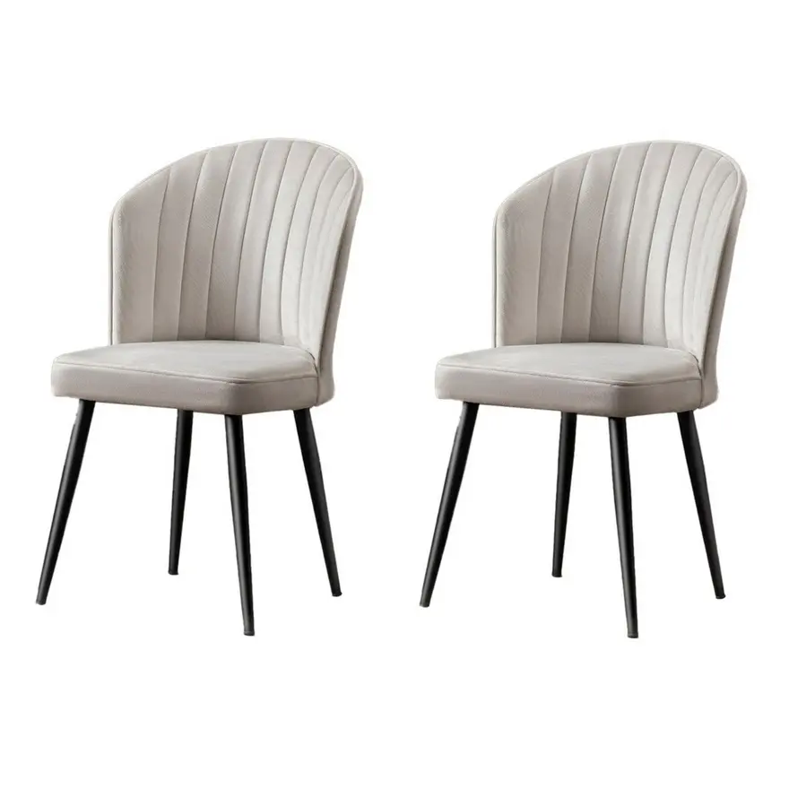 Kalune Design Sada 2 ks jídelních židlí Rubi černá/krémová