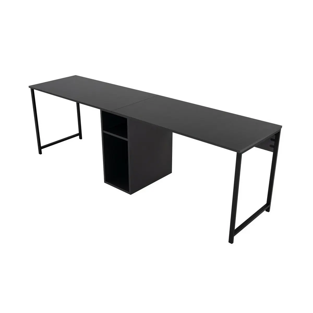 Kalune Design Kancelářská sestava pro 2 osoby TWIN antracitová