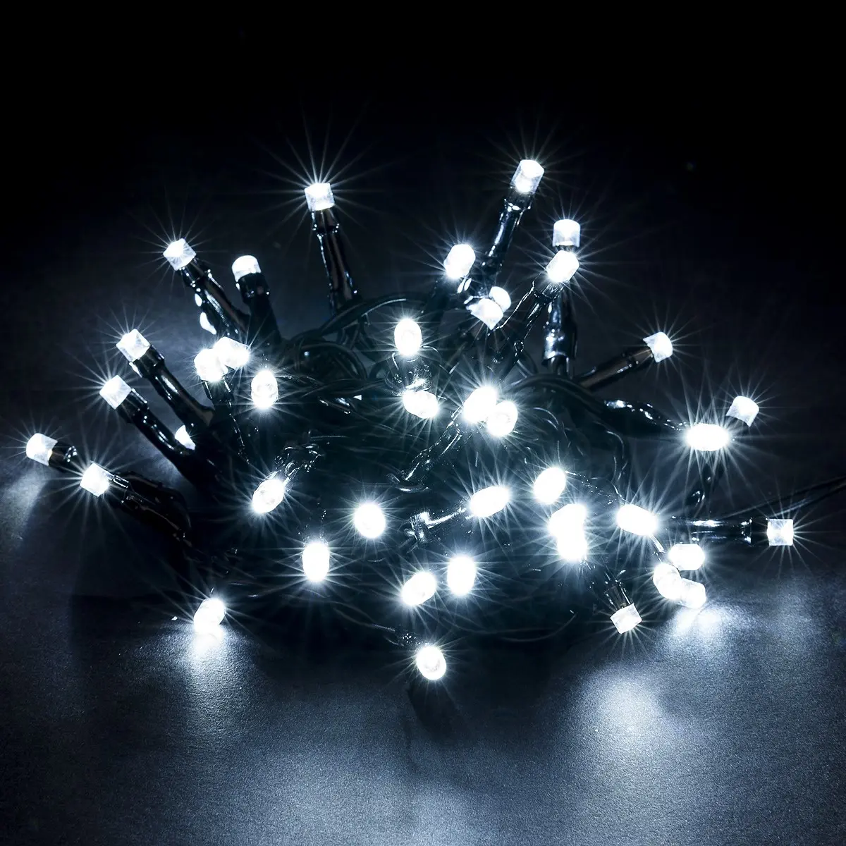 Vánoční světelný řetěz, studená bílá, 48 LED , 3 m