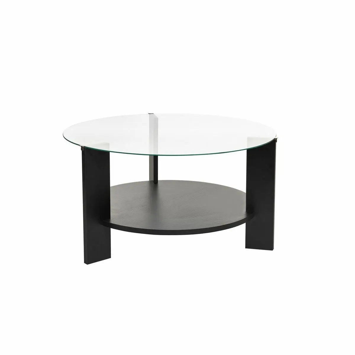 Konferenční stolek Clara - Wood Black, Transparent