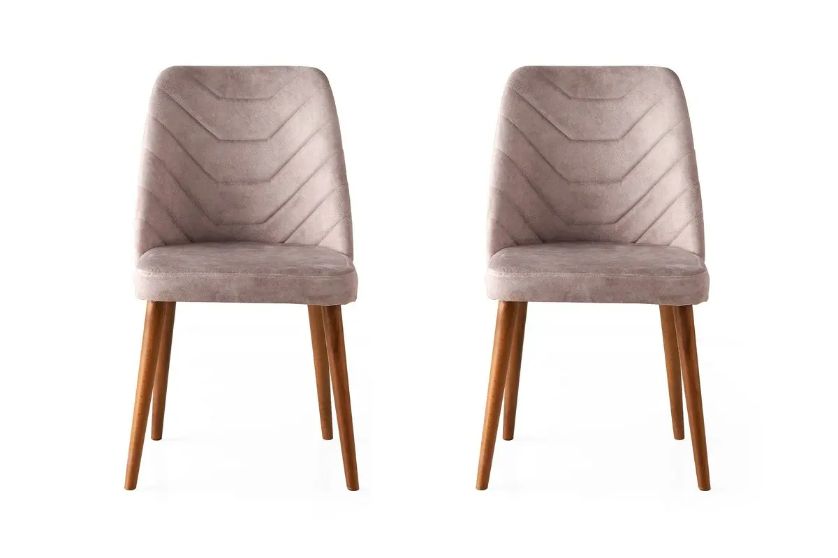 Kalune Design Sada 2 ks jídelních židlí Dallas 555 V2 ořech/béžová
