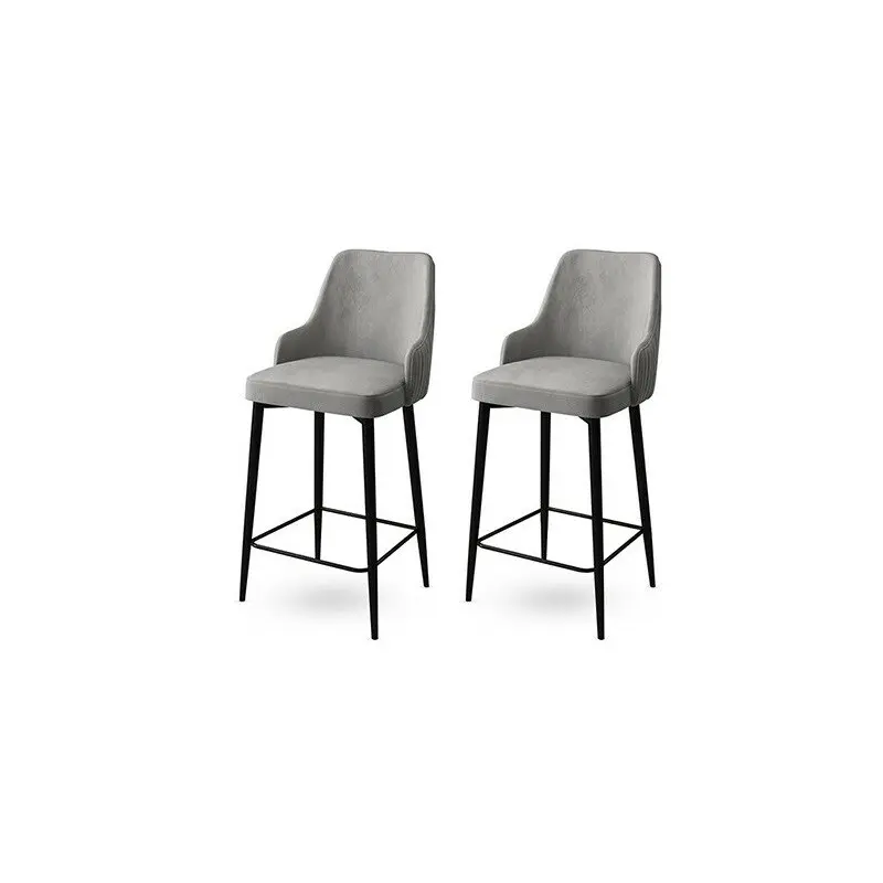 Sada barových židlí Enox Grey and Black, 2 ks, 2 ks