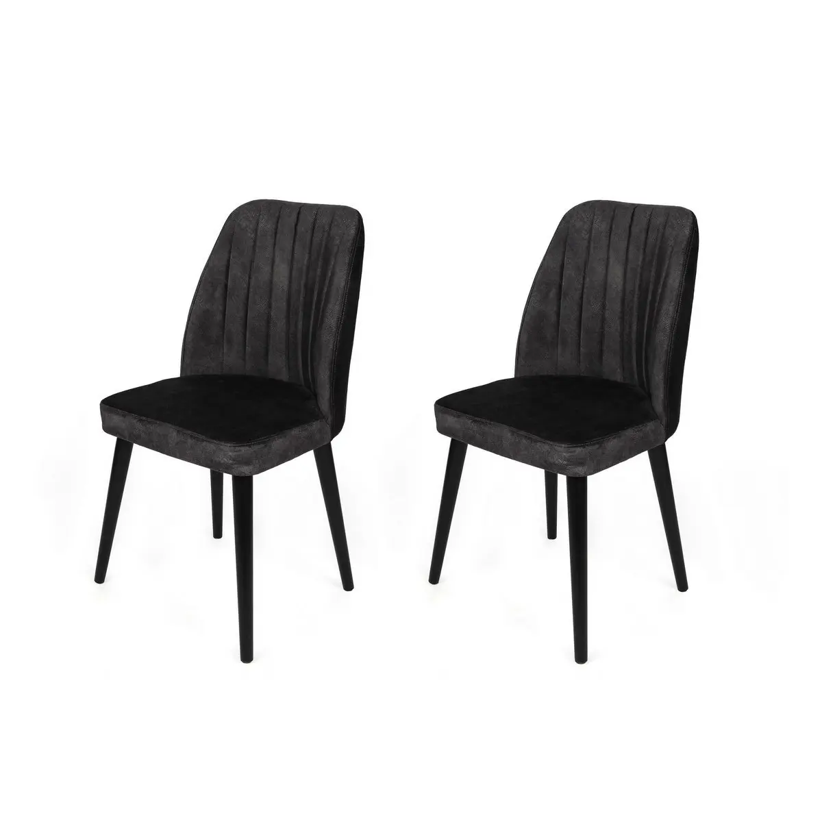Sada jídelních židlí Alfa Anthracite and Black, 2 ks