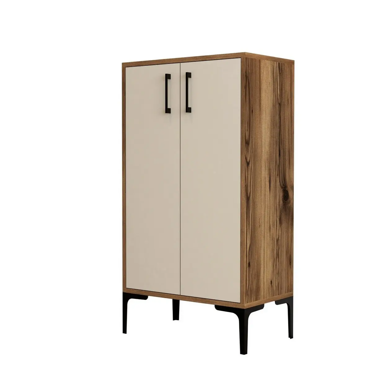 Botník Prag - Walnut, Cream