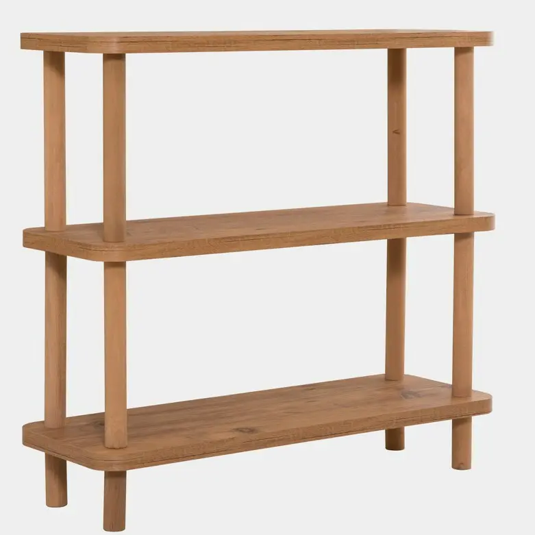 Knihovna v dekoru borovice v přírodní barvě 80x75 cm Step – Kalune Design