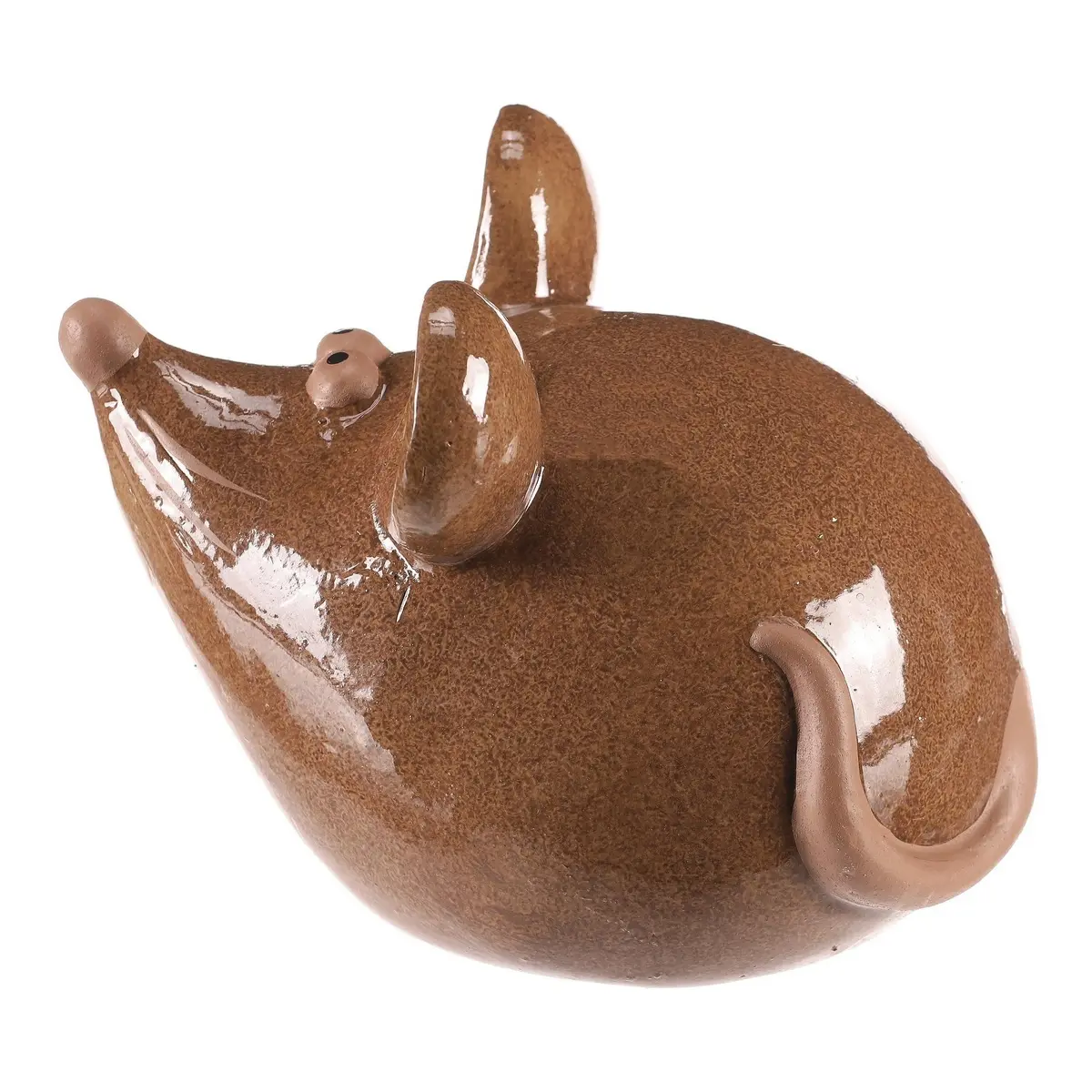 Keramická dekorace Myš, 17 x 14 x 14 cm, hnědá, 17 cm