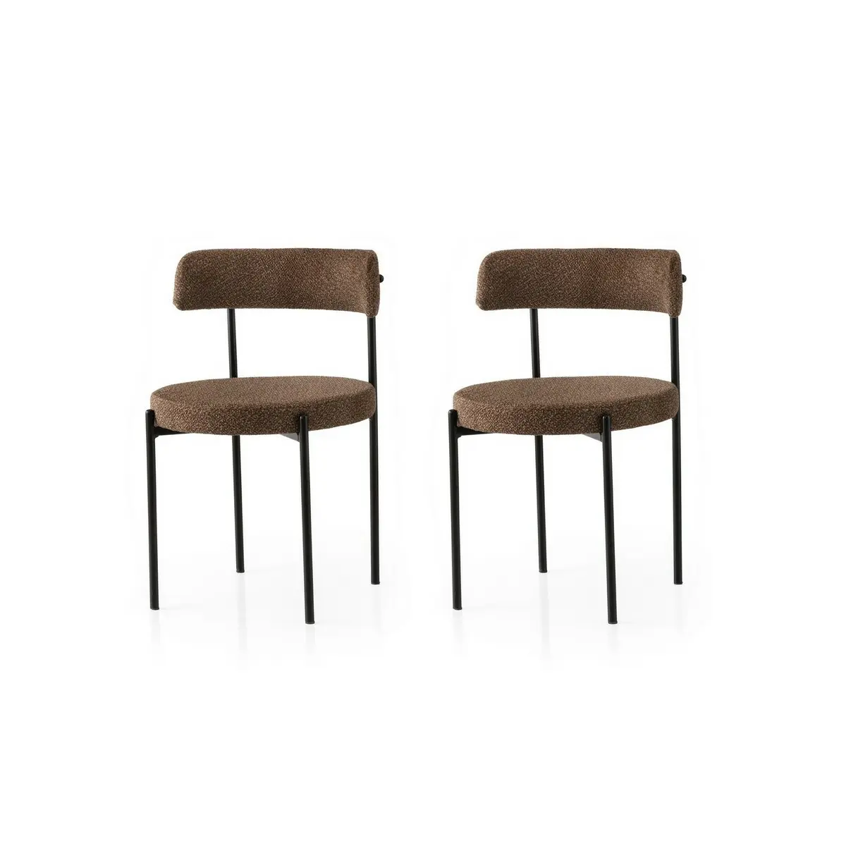 Sada jídelních židlí Gini Brown and Black, 2 ks
