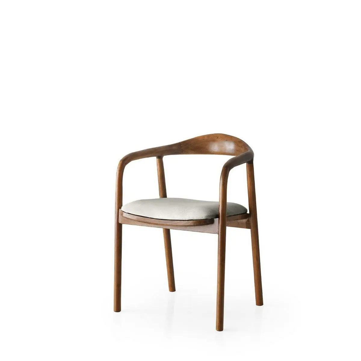 Kalune Design Jídelní židle PA z masivu přírodní hnědá/světle šedá