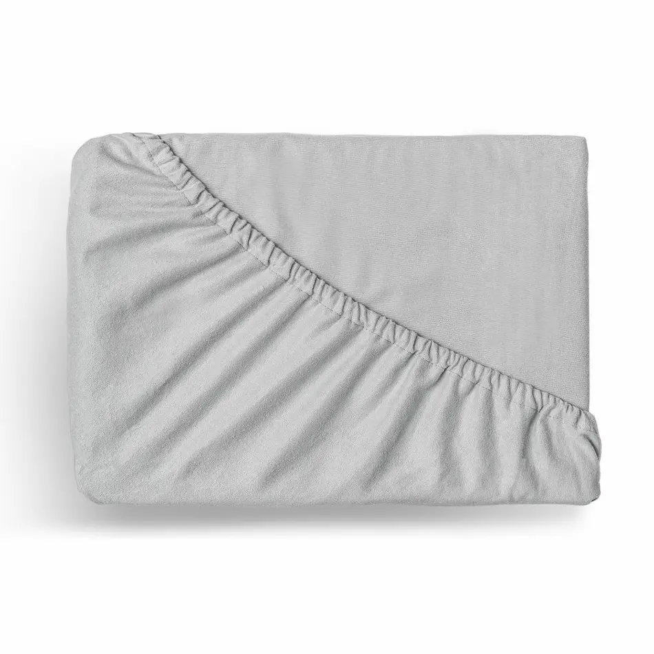 Flanelové napínací prostěradlo 90x200 světle šedé