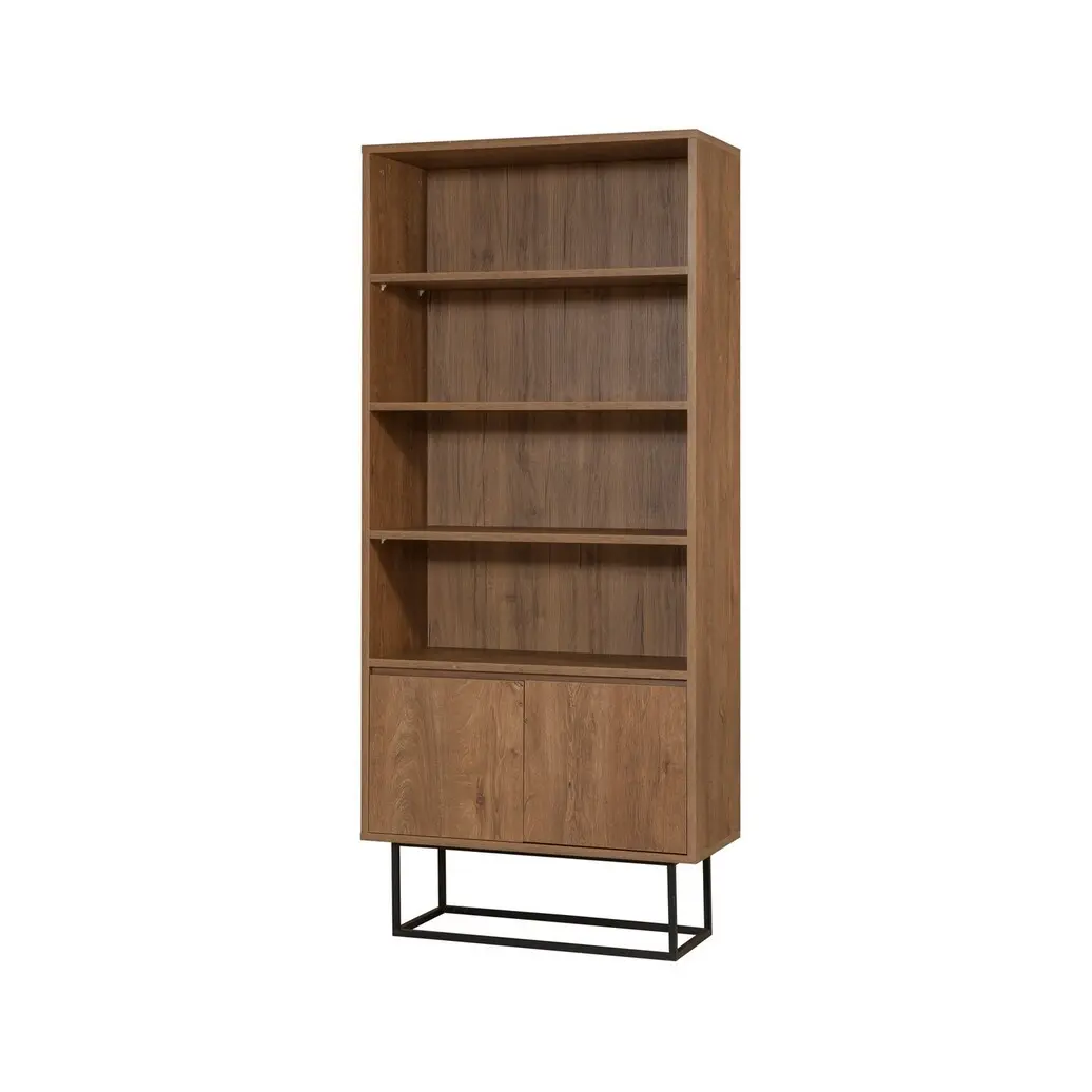 Knihovna Rea Black and Walnut