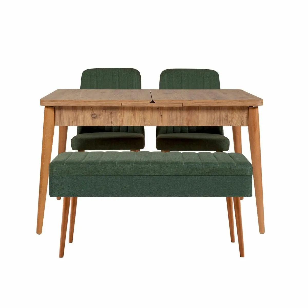 Jídelní set s rozkládacím stolem a židlemi (4 kusy) Vina 1070 - 3 - Atlantic, Green