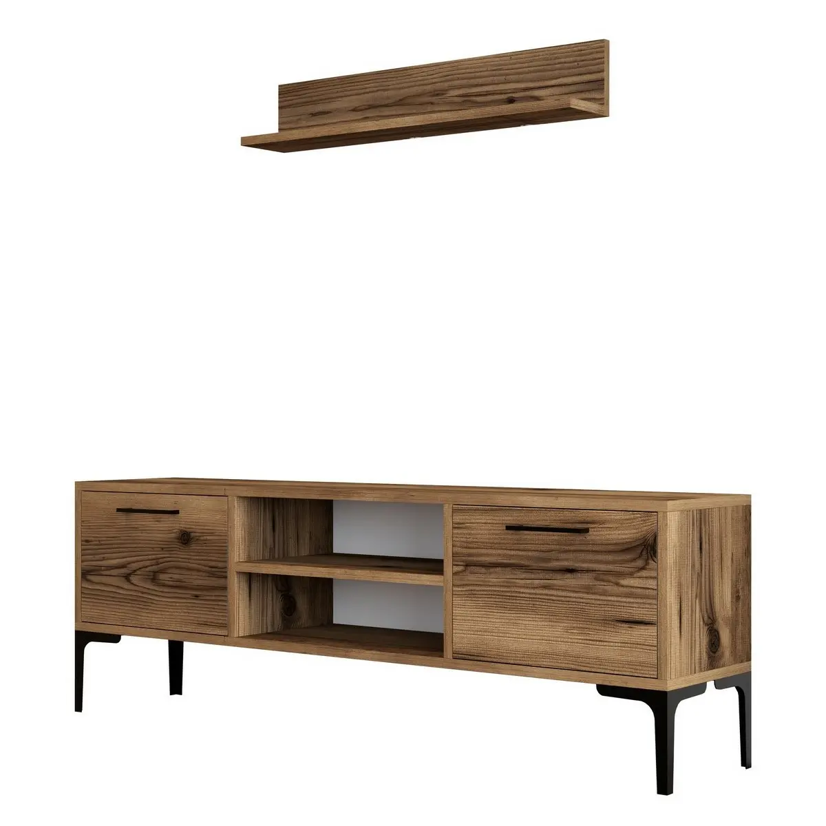 TV stěna / Sestava pod TV Riga - Walnut
