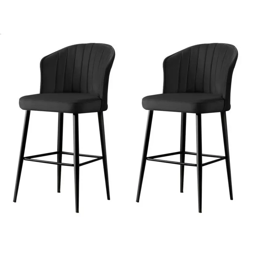 Sada barových židlí Rubi Black and Black, 2 ks, 2 ks