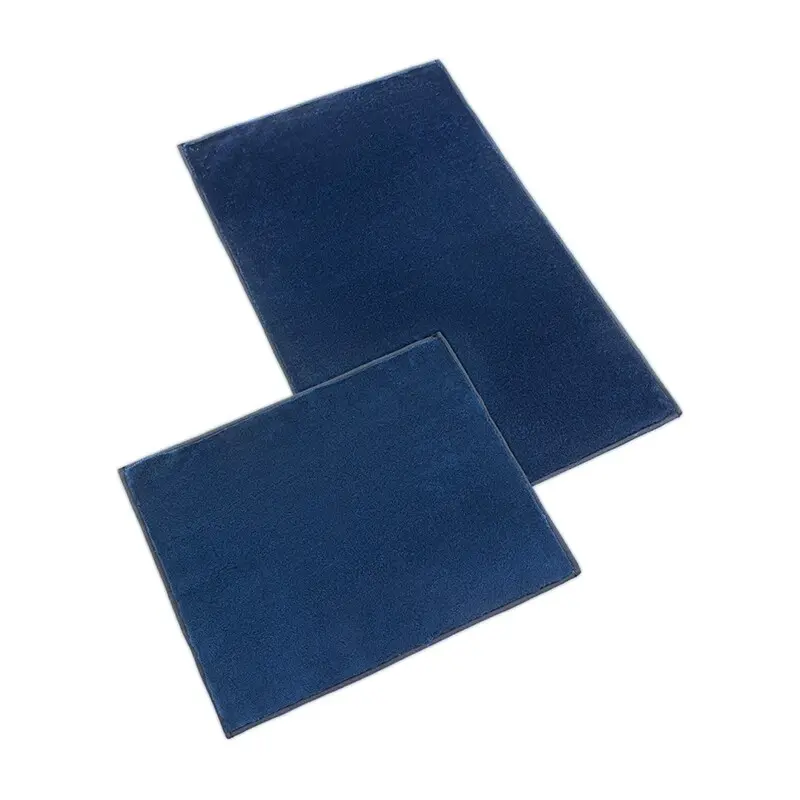 Bellatex koupelnová souprava MICRO BANY GOLD TMAVĚ MODRÁ, 100x60cm (předložka) + 60x50cm (na WC)